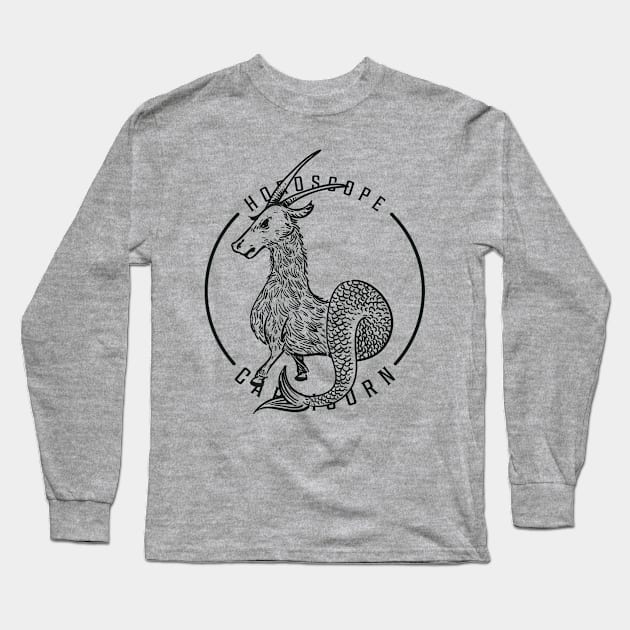 Zodiac Sign Capricorn Long Sleeve T-Shirt by Snowman store